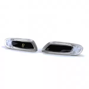 LED side indicators silver black for Mini One Cooper S F55 F56 F57 2014-2021