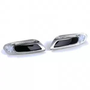 LED side indicators silver black for Mini One Cooper S F55 F56 F57 2014-2021