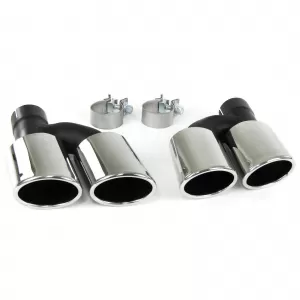 Sport rear diffuser with dual tailpipes on both sides for Audi A4 B8 07-11