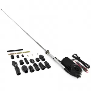 Automatic electric retractable antenna chrome for car vehicle universal 12V-image-6196557