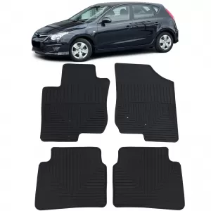 Car Rubber Floor Mats Black Premium Set for Hyundai i30 GD 11-16