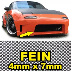 Aluminum mesh racing grille honeycomb grille race grille 130x30cm 4x7mm black