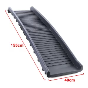 Car dog ramp entry aid anti-slip foldable black 155x40cm 90kg