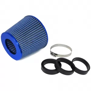 Filtru de aer sport universal de performanță albastru cu 3 inele de adaptor 60-76mm-image-6196854