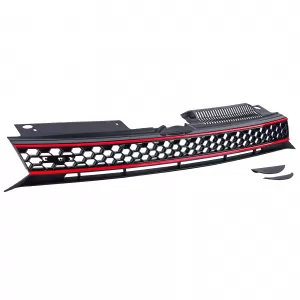 Sport grille without emblem black red suitable for VW Golf 6 including GTI 08-13