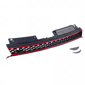 Sport grille without emblem black red suitable for VW Golf 6 including GTI 08-13