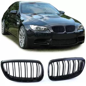 image-18-Dupla rácsos vese hűtőrács Performance fényes fekete BMW 3-as E92 E93 2006-2010