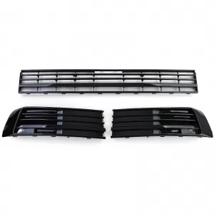 Radiator Grille Grid Bumper Gloss Black for VW T6 Multivan without ACC 15-19