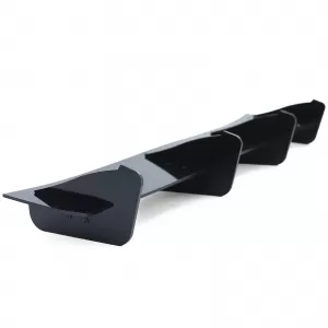 Sport rear diffuser insert splitter gloss black for Seat Leon 3 5F Cupra 12-16