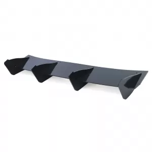 Sport rear diffuser insert splitter gloss black for Seat Leon 3 5F Cupra 12-16