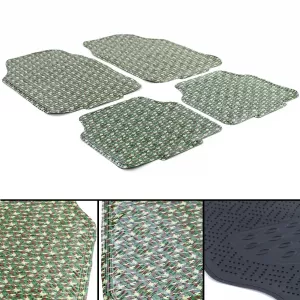 Car rubber floor mats universal checker plate look camouflage military camo color