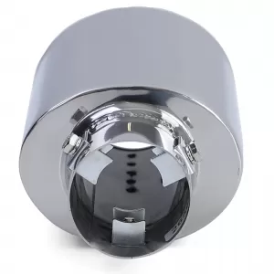 Stainless steel tailpipe trim for screwing on 88x114mm oval up to 55mm