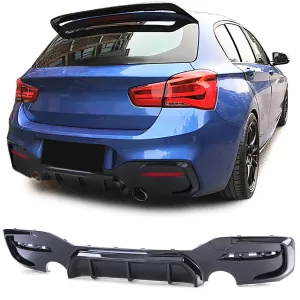 image-3-Sport hátsó diffózor fényes fekete BMW 1-es F20 F21 15-19 LCI M135 M140
