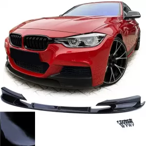 image-32-Első spoiler toldat lökhárítóra fényes fekete BMW 3-as F30 F31 2015-2019