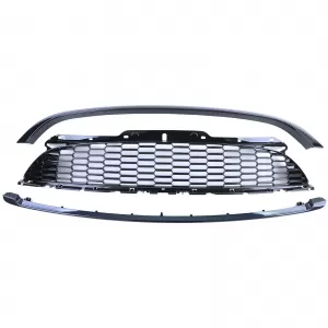 Set griglia radiatore 3 pezzi nero lucido adatto per Mini One Cooper JCW R56 R57 R58 R59-image-6197282