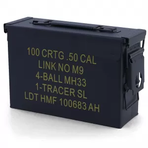 image-1-Lőszeres doboz Ammo Box fémdoboz szállító fémdoboz 275x97x185mm fekete