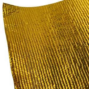 Auspuff Hitzeschutz Matte Alu Keramik selbstklebend Gold 1,5mm 50cmx50cm 500°C