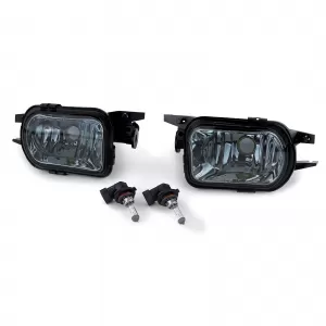 Clear glass fog lights black smoke for Mercedes W203 CL203 C209 SLK R170
