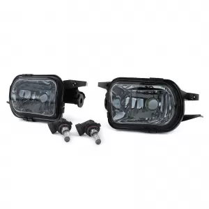 Clear glass fog lights black smoke for Mercedes W203 CL203 C209 SLK R170