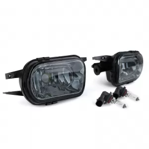 Clear glass fog lights black smoke for Mercedes W203 CL203 C209 SLK R170