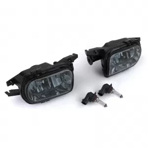 Clear glass fog lights black smoke for Mercedes W203 CL203 C209 SLK R170