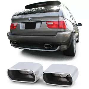 Exhaust tailpipes sport look suitable for BMW X5 E53 3.0i 99-06