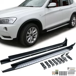 image-34-Alumínium oldalsó fellépő OE stílusú küszöbvédő ABE-vel BMW X3 F25 10-17