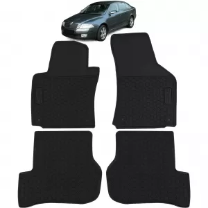 image-61-Car Rubber Floor Mats Black Premium Set for Skoda Octavia 1Z3 1Z5 04-13