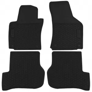 Car Rubber Floor Mats Black Premium Set for Skoda Octavia 1Z3 1Z5 04-13