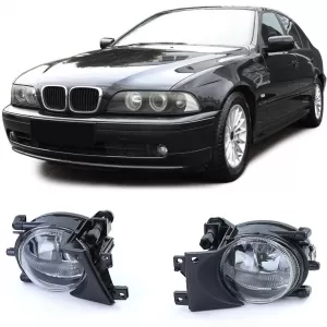 Clear glass fog lights H8 pair suitable for BMW 5 Series E39 Sedan Touring 00-04