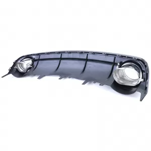 Diffusore posteriore sportivo lucido nero con terminali cromati adatto per Audi A6 C7 4G 14-18-image-6197734