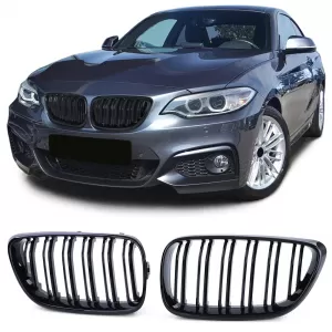 Sport double-slat performance gloss front grille suitable for 2 Series BMW F22 F23 14-21