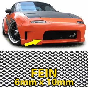 Aluminum mesh racing grille honeycomb mesh race grille 135X30cm black fine