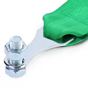 Tow hook racing tow strap made of fabric universal 26.5cm green