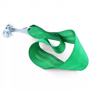 Tow hook racing tow strap made of fabric universal 26.5cm green