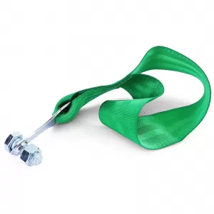 Tow hook racing tow strap made of fabric universal 26.5cm green