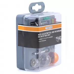 Spare bulb box fuses lamp set H1 H4 H7 10-piece for car vehicle 12V