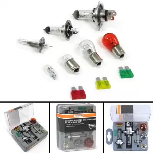 Spare bulb box fuses lamp set H1 H4 H7 10-piece for car vehicle 12V
