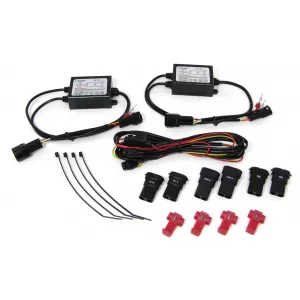 Clear glass LED fog lights with daytime running light for Nissan Navara Note Pixo