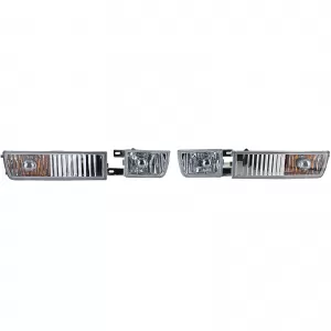Clear glass fog lights with indicator set for VW Golf 3 91-98