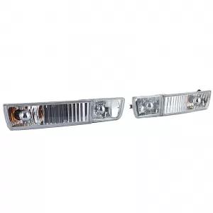 Clear glass fog lights with indicator set for VW Golf 3 91-98