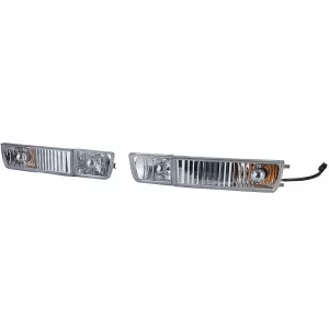 Clear glass fog lights with indicator set for VW Golf 3 91-98
