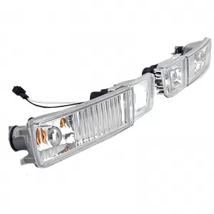 Clear glass fog lights with indicator set for VW Golf 3 91-98