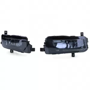 Clear glass fog lights black smoke pair for VW T6 Bus Transporter from 15