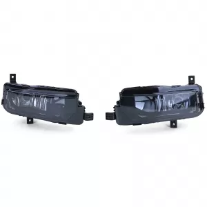 Clear glass fog lights black smoke pair for VW T6 Bus Transporter from 15