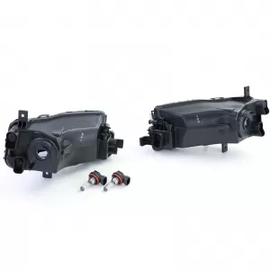 Clear glass fog lights black smoke pair for VW T6 Bus Transporter from 15