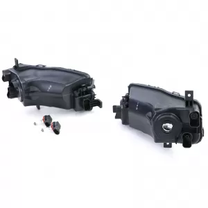 Clear glass fog lights black smoke pair for VW T6 Bus Transporter from 15