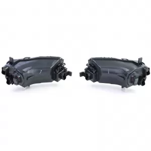 Clear glass fog lights black smoke pair for VW T6 Bus Transporter from 15