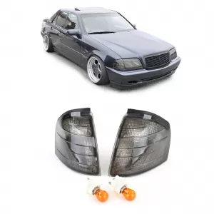 Indicator black smoke pair for Mercedes C-Class W202 93-00