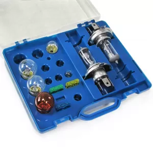 Spare bulb box with fuses bulb set H4 P21 10-piece for car vehicle 12V